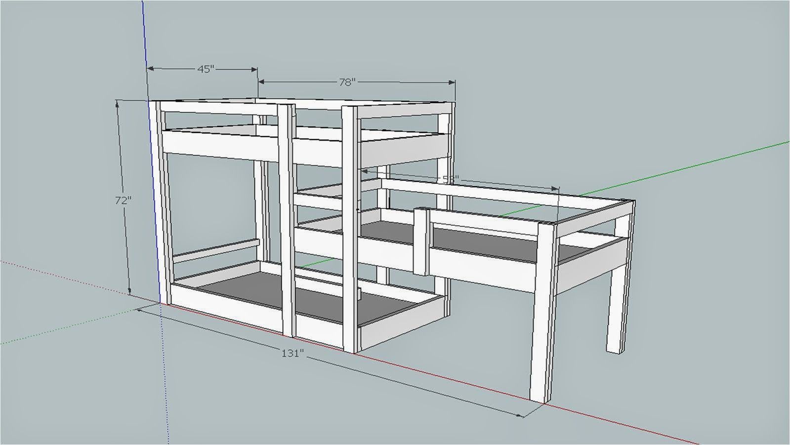 1599x901 Somehow It All Came Together The Great Triple Bunk Bed Build - Bunk Bed Sketch