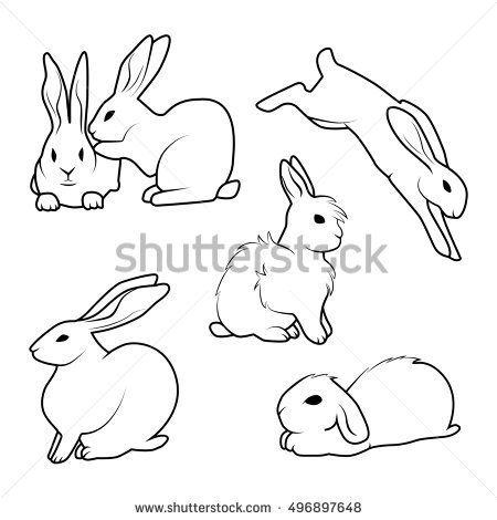 450x470 Drawn Rabbit Hand Drawn - Bunny Face Sketch