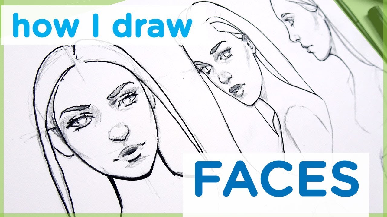 1280x720 How To Draw A Female Face - Bunny Face Sketch