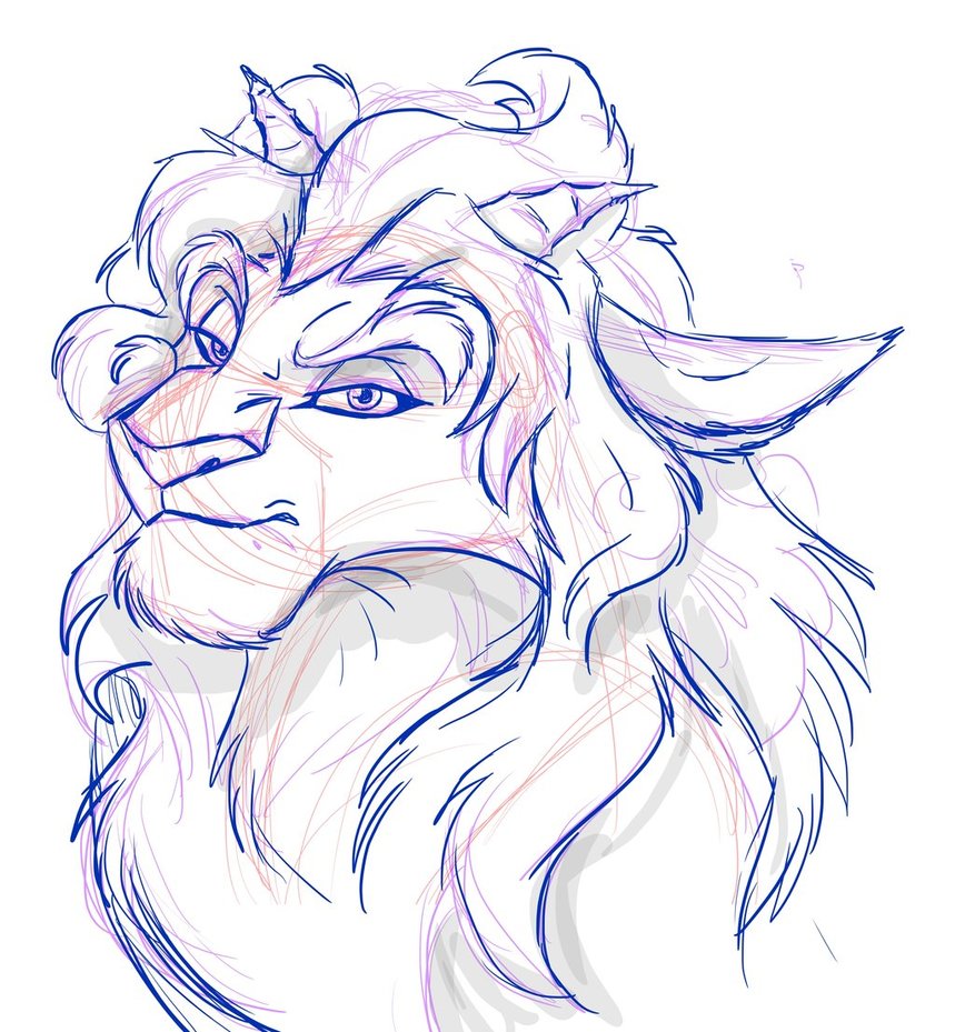 859x929 Sketch Goat Lion Bunny Thing By Albinoraven666fanart - Bunny Face Sketch