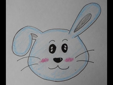 480x360 How To Draw A Cartoon Bunny Face Step By Step For Kids (Easy Way - Bunny Face Sketch