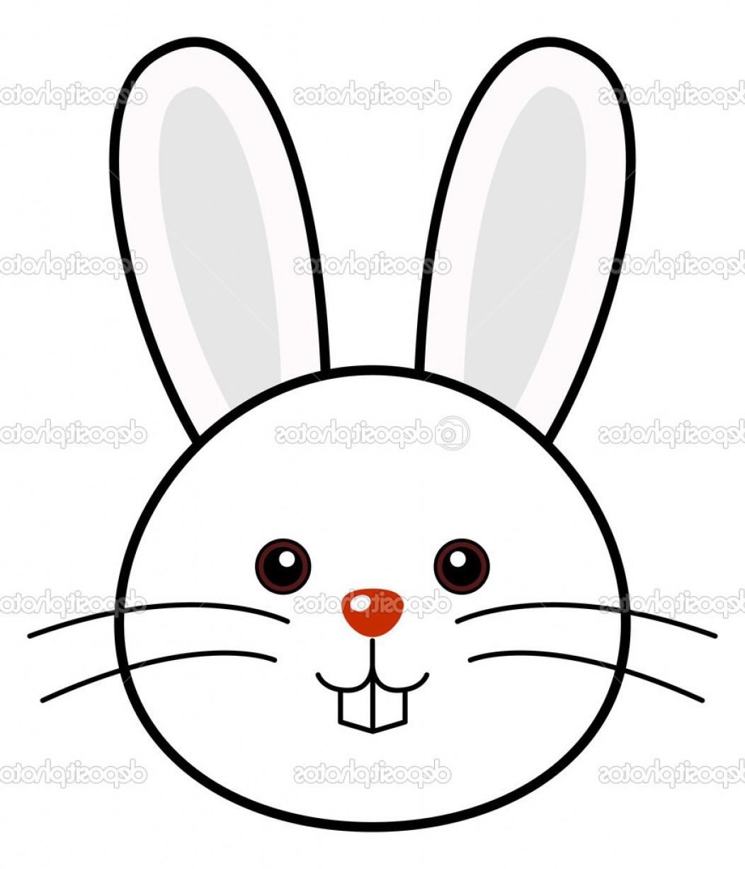 1052x1227 Bunny Rabbit Vector Shopatcloth - Bunny Face Sketch