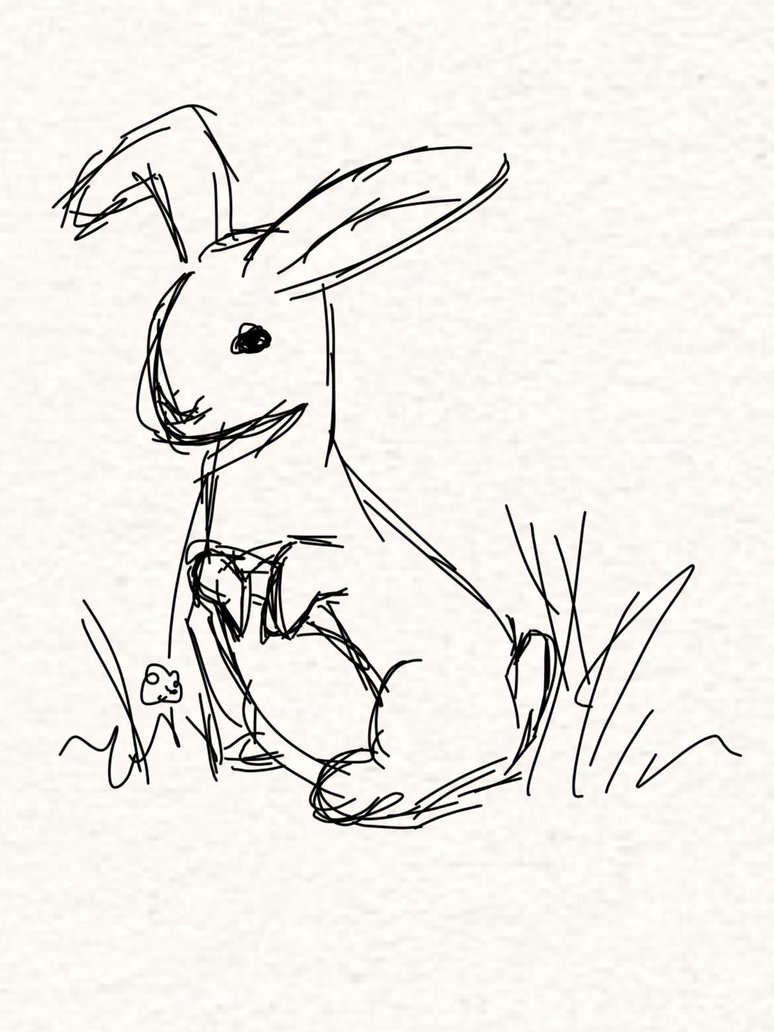 774x1032 Bunny Sketch By Bluecowmonkey - Bunny Sketch Images