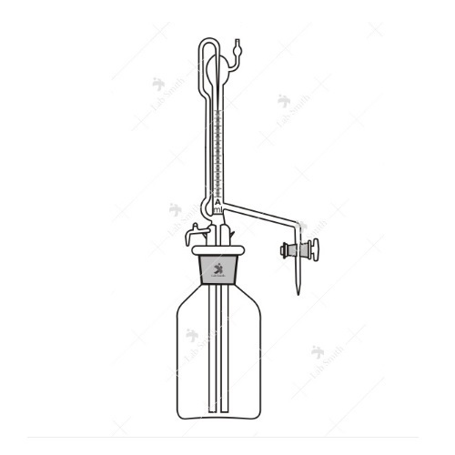 500x500 Burette, Automatic Zero - Burette Sketch