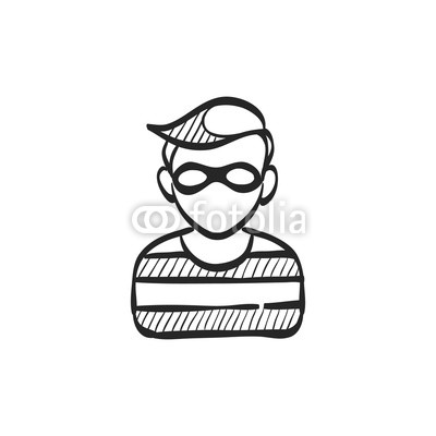400x400 Sketch Icon - Burglar Sketch