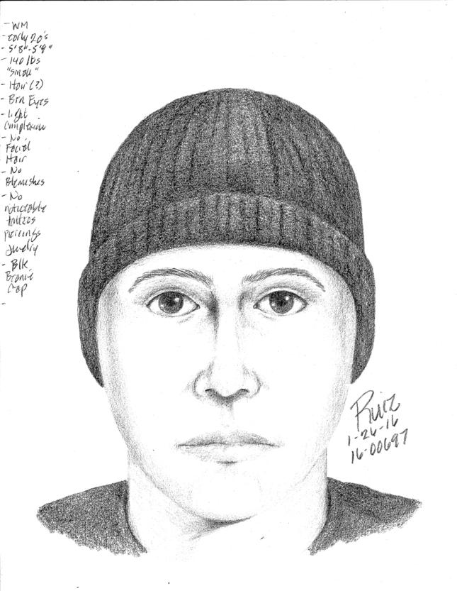 645x833 Woodside Sketch Of Would Be Burglar Released The Mercury News - Burglar Sketch