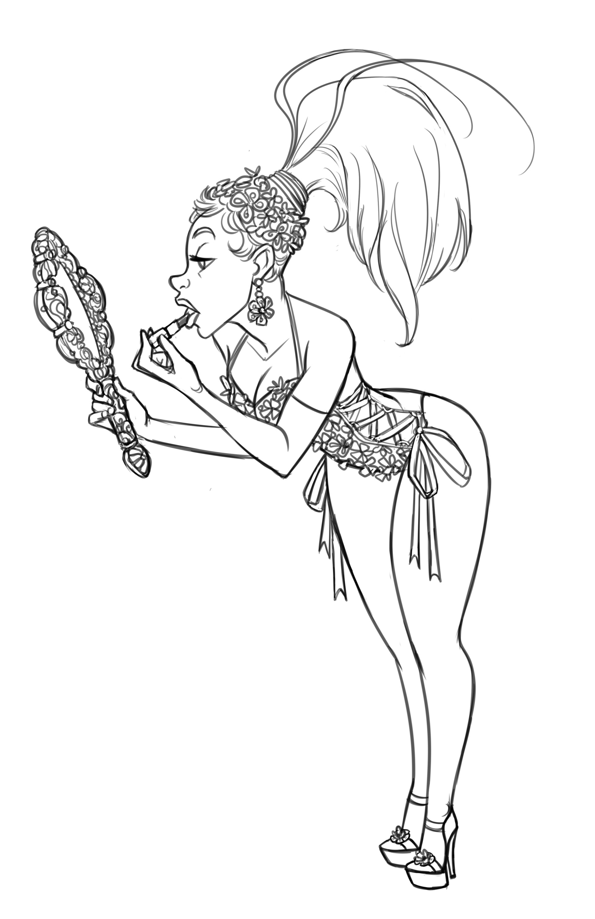 1920x2967 Kimberley King - Burlesque Sketches