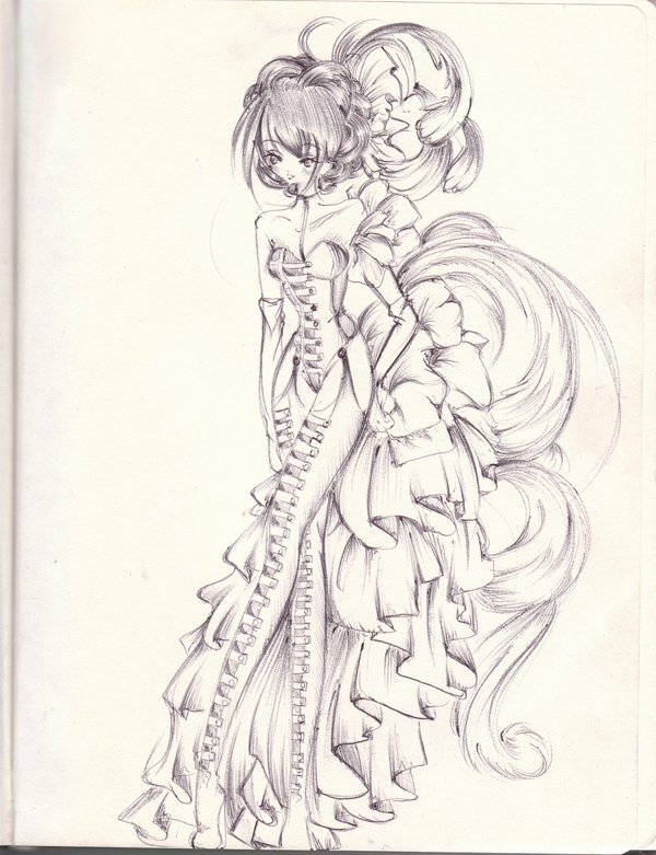 600x781 Burlesque Baby By Nina D Lux - Burlesque Sketches