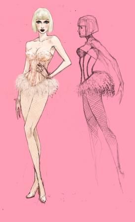 273x448 Costume Sketches For The Movie Burlesque Vintage Amp Retro Art - Burlesque Sketches