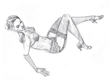 373x280 Book Review Comic Artist Rian Hughes Sketches Burlesque Beauties - Burlesque Sketches