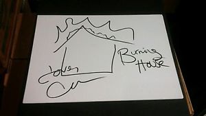 300x169 Cam Ochs Signed Burning House Sketch 9x12 Canvas Art Board Drawing - Burning House Sketch