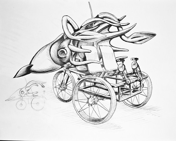 563x450 Burning Man My Hidden Room - Burning Man Sketch