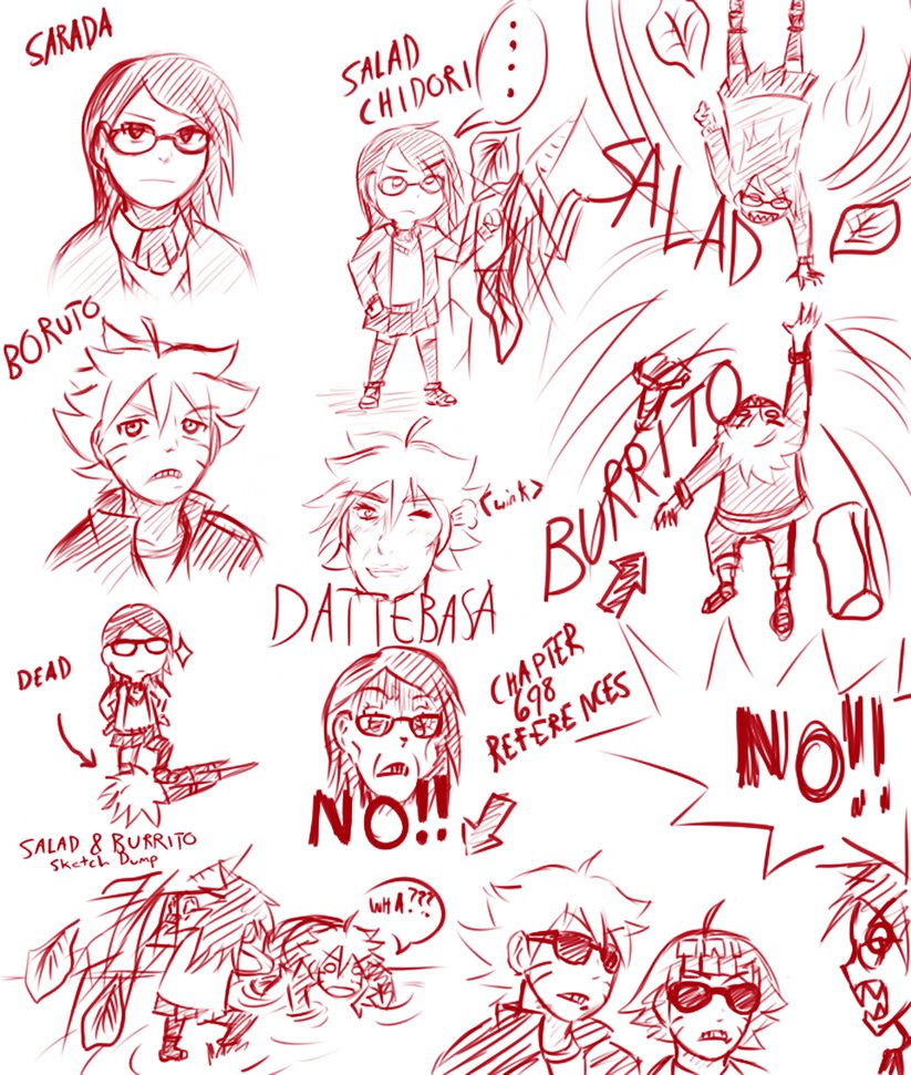 823x971 Salad And Burrito Sketch Dump By Shadow Chan15 - Burrito Sketch
