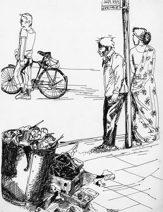 541x700 Bus Stop - Bus Stop Sketch