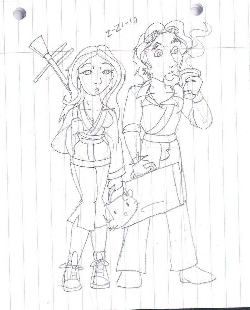 803x995 Olizuki - Bus Stop Sketch