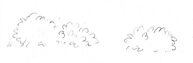671x220 How To Effortlessly Draw And Paint Shrubs - Bushes Sketch
