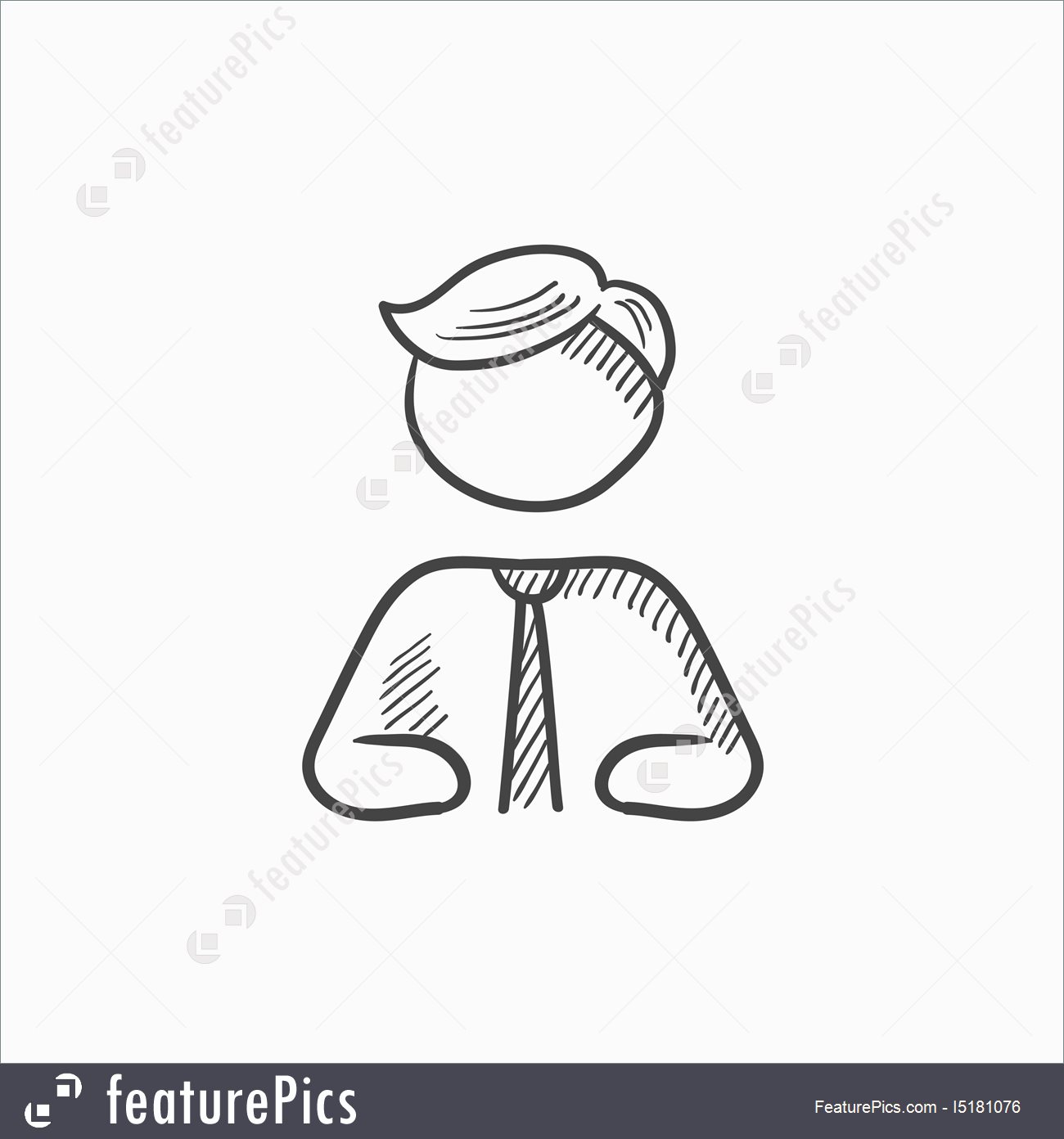 1300x1392 Businessman Sketch Icon. Illustration - Business Man Sketch