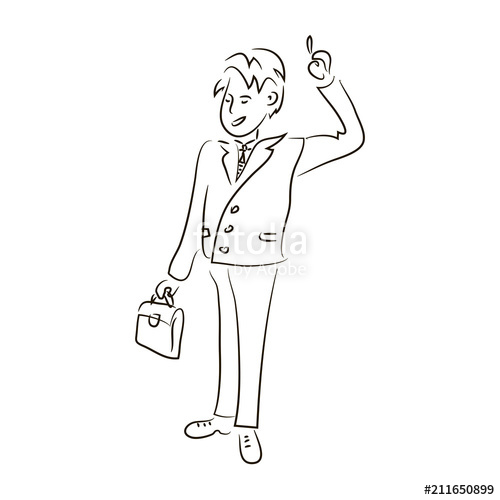 500x500 Businessman Sketch Stock Image And Royalty Free Vector Files On - Business Man Sketch