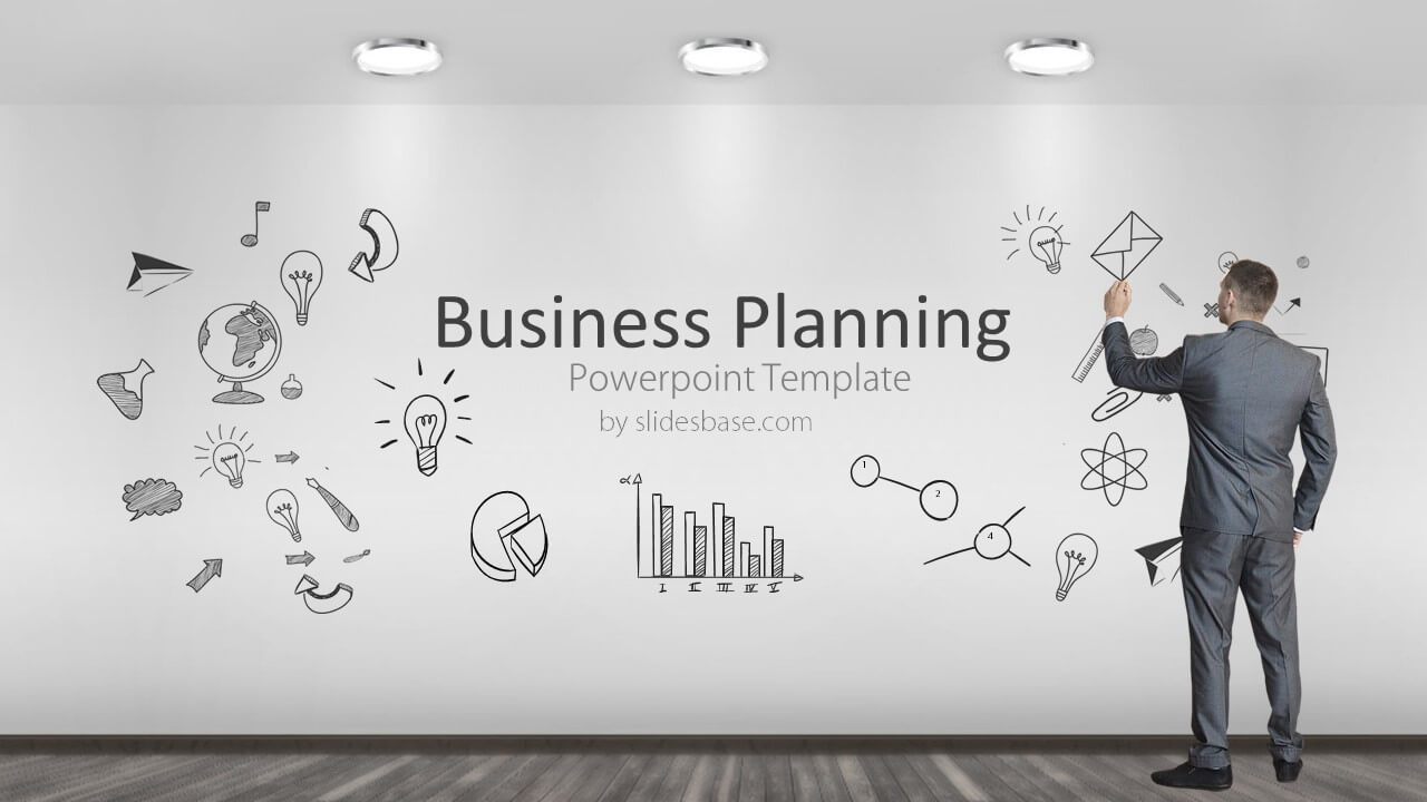1280x720 Business Planning Powerpoint Template Slidesbase - Business Sketch