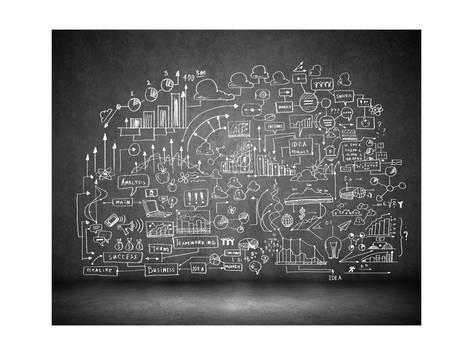 473x355 Business Sketch Ideas Against Dark Wall Background Posters By - Business Sketch