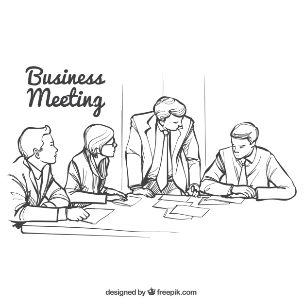 626x626 Business Meeting Sketches Vector Free Download - Business Sketch