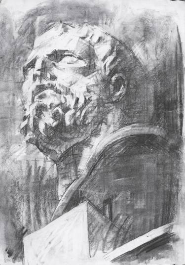 375x536 Head Bust Drawing Drawing By Mike Michailidis Saatchi Art - Bust Sketch