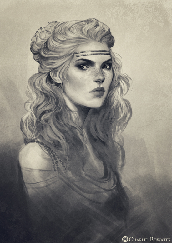 550x778 Sketch Bust By Charlie Bowater - Bust Sketch
