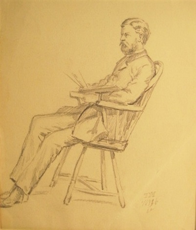 401x470 Howard Russell Butler Sketch By Thomas Moran On Artnet - Butler Sketch