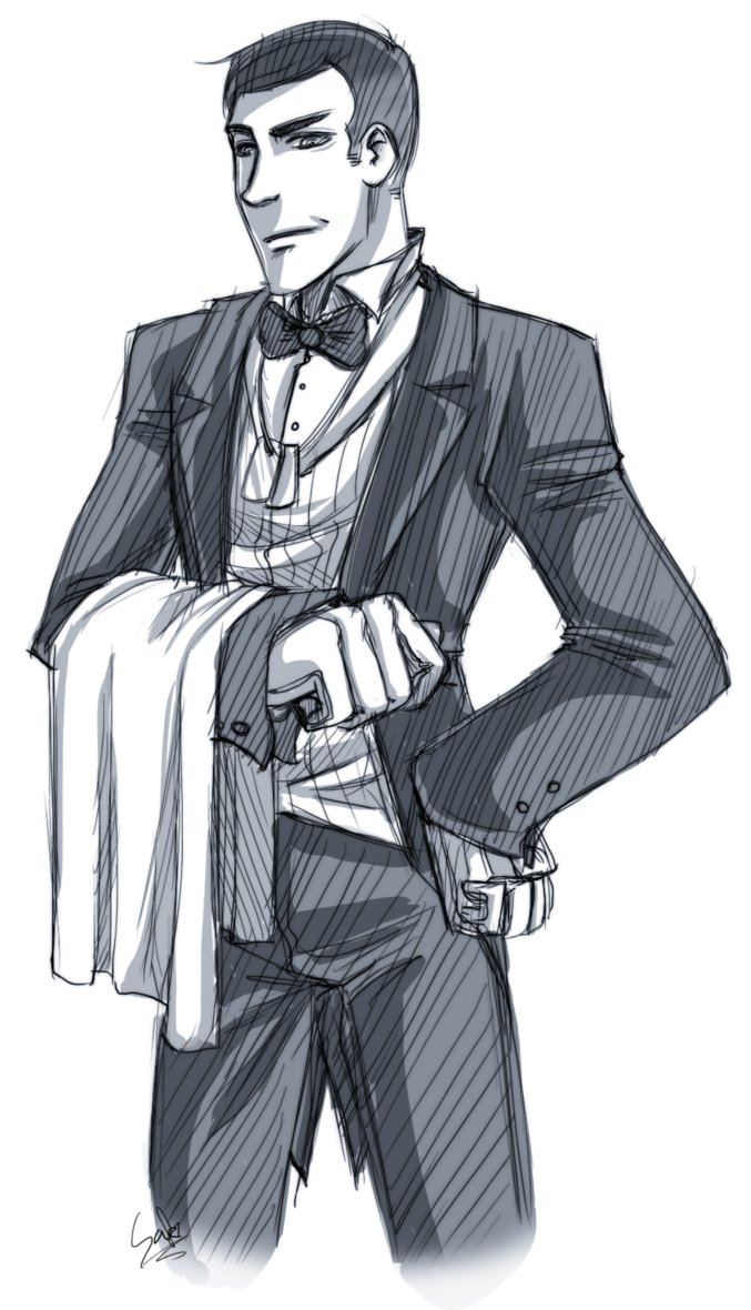 677x1180 Tf2 Butler Scout Sketch By Darklitria - Butler Sketch