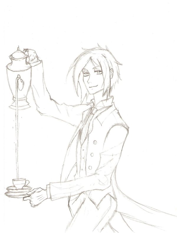 600x786 Black Butler - Butler Sketch