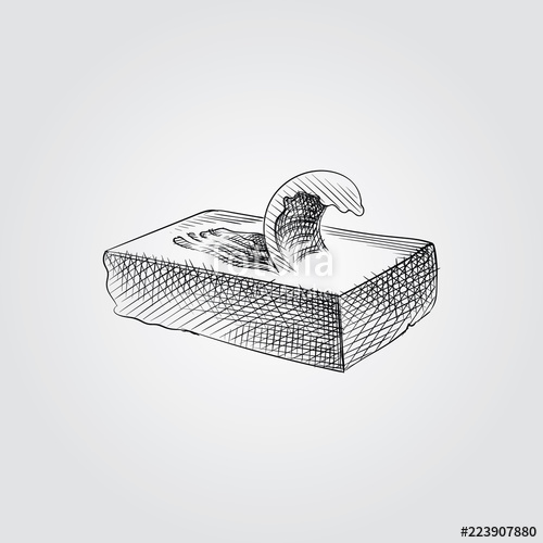 500x500 Hand Drawn Butter Sketch Symbol Isolated On White Background - Butter Sketch