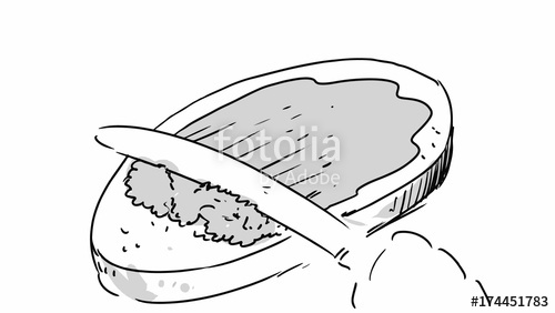 500x282 Hand Smear Butter Or Canned Pate, Or Something On A Piece Of Bread - Butter Sketch