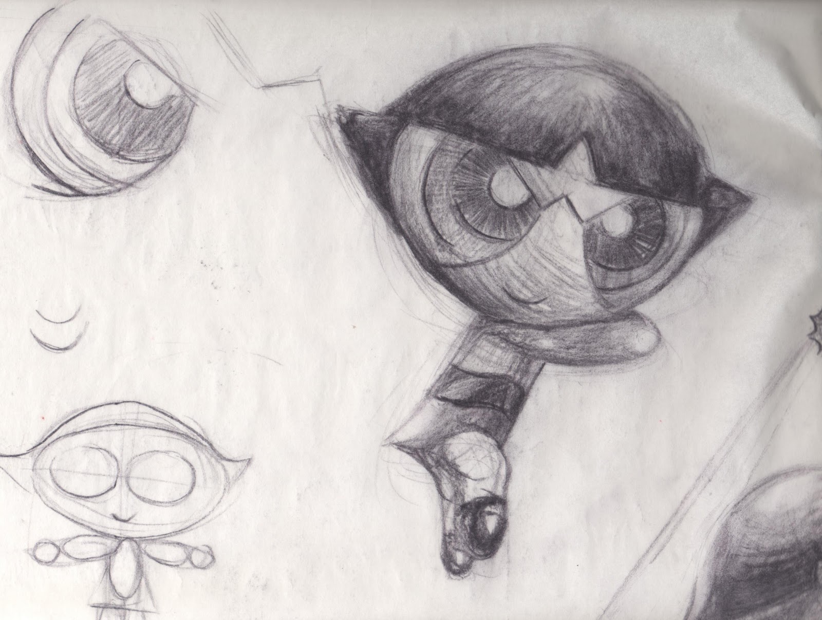 1600x1207 Processing...gtsketch Journal 01gt Sketch 3 Toy Characters On Butter - Butter Sketch