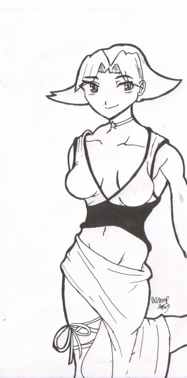 628x1269 Ppg Hot Buttercup Sketch By Kamaradakamikaze - Buttercup Sketch