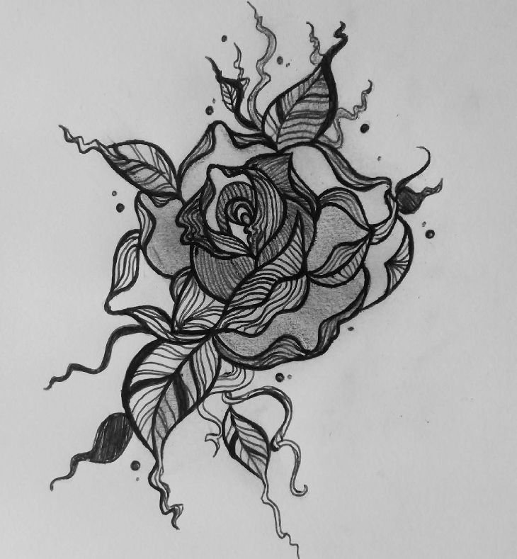 Butterfly Flower Sketch