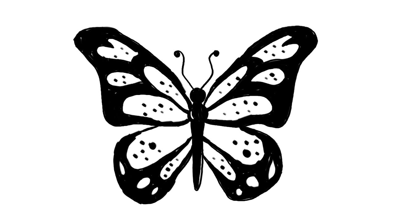 1280x720 How To Draw An Easy Butterfly Simple Quick Sketch Art Academy - Butterfly Simple Sketch