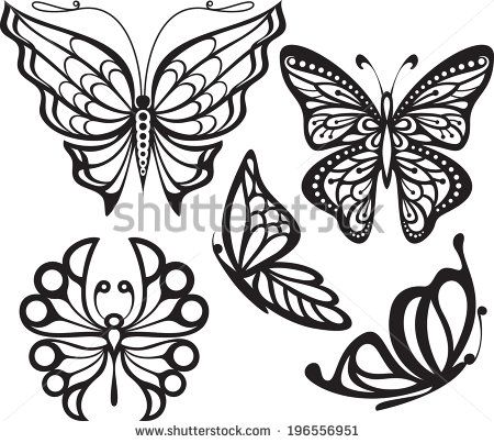 450x403 Drawn Butterfly Art Design - Butterfly Sketch Easy