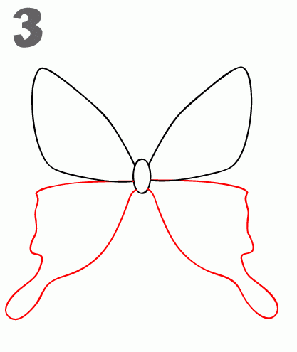 417x495 How To Draw A Butterfly - Butterfly Sketch Easy