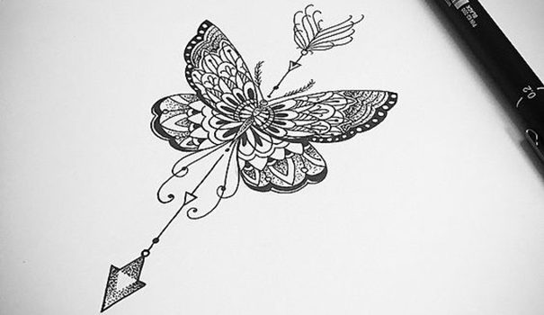 Butterfly Tattoo Line - Best Tattoo Ideas