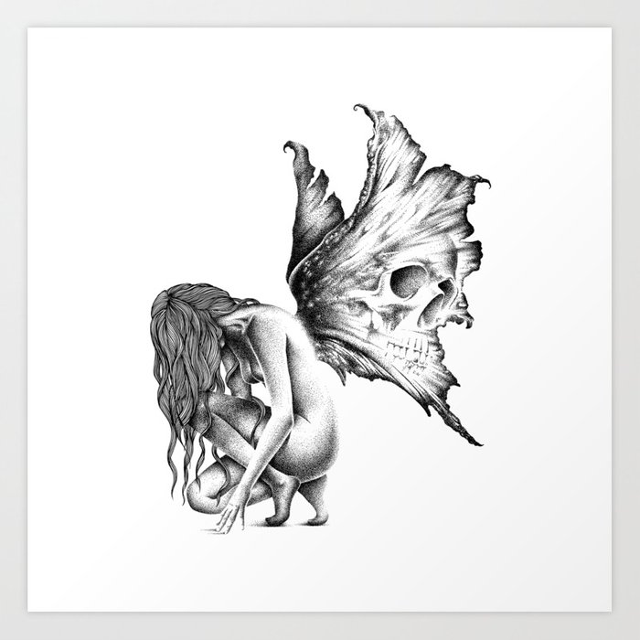 700x700 Butterfly Wings Art Print By Thiagobianchini Society6 - Butterfly Wings Sketch