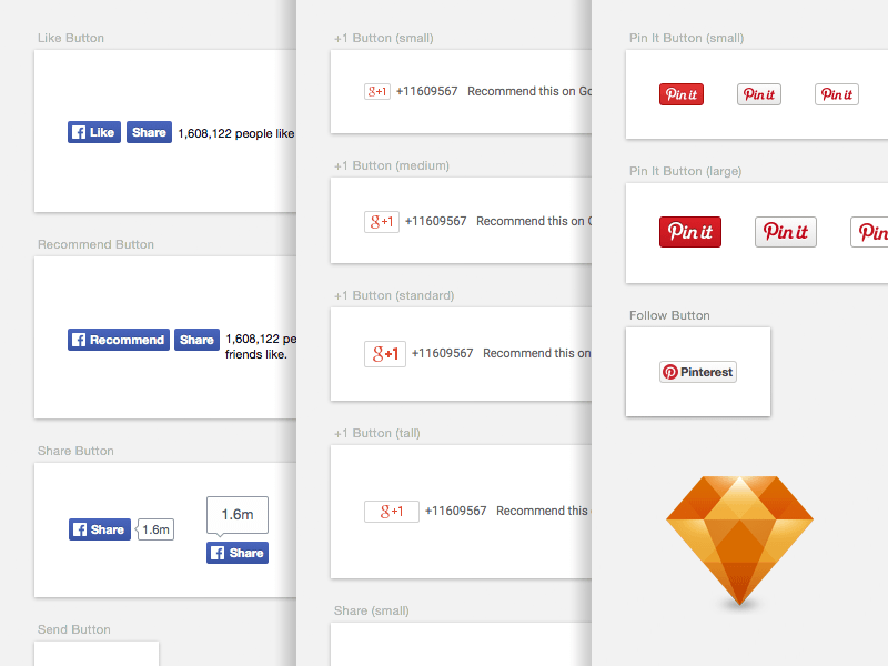 800x600 Sketch Share Buttons Sketch Freebie - Button Sketch