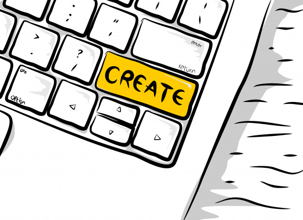 626x455 Sketch Of The Computer Keyboard Button Written Word Creat Vector - Button Sketch