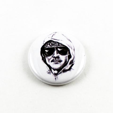 480x480 Unabomber Ted Kaczynski Police Sketch 1 Inch Pinback Button - Button Sketch