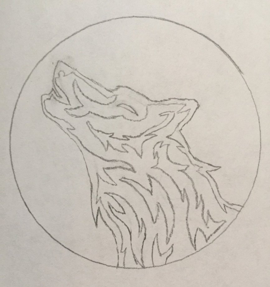 867x921 Wolf Button 1 (Sketch) By Rheembow - Button Sketch