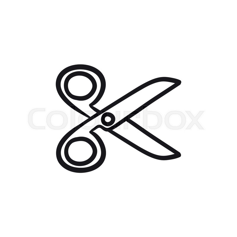 800x800 Cut Out Button Vector Sketch Icon Isolated On Background. Hand - Button Sketch