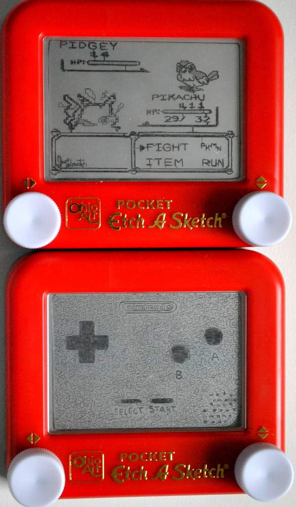 598x1024 Pokemon Yellow 2 Part Etch A Sketch I Have Had This Idea - Buy Etch A Sketch