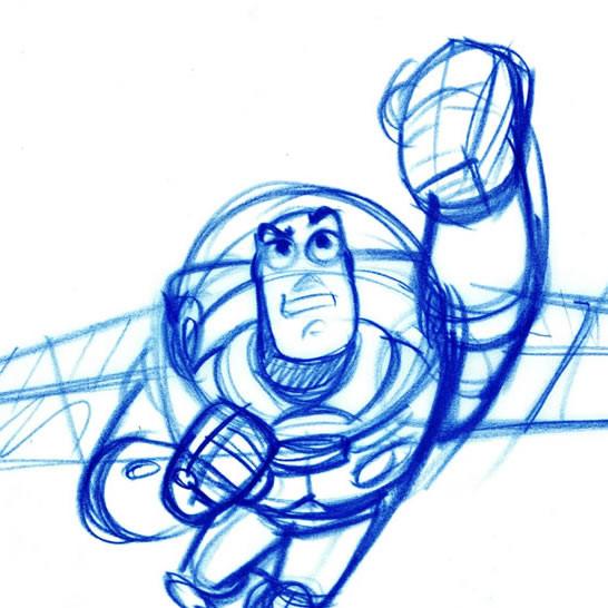 546x546 Buzz Pixar Art Collection - Buzz Lightyear Sketch