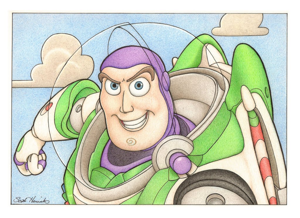 1024x746 Scott Henricks Art Finished With Buzz Lightyear! - Buzz Lightyear Sketch