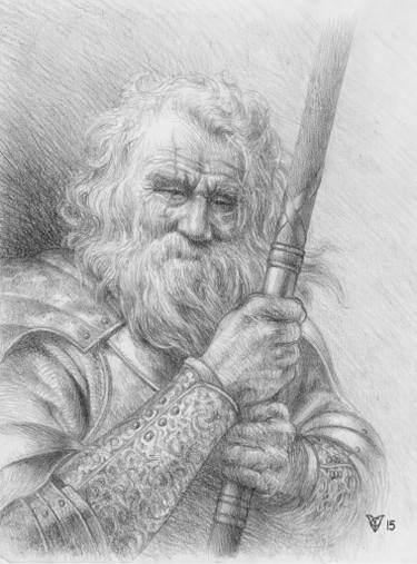 375x507 The Old Buzzard Drawing By Christophe Vacher Saatchi Art - Buzzard Sketch