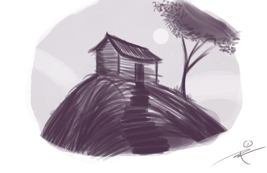 900x582 Cabin Sketch By Rockyroark - Cabin Sketch